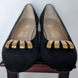 Salvatore Ferragamo Suede Heels - LIKE NEW  4.5B